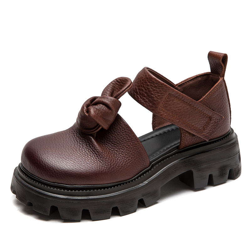 Ethnic Fashion Women - 5cm Ethnic Knot Platform Wedge Autumn
