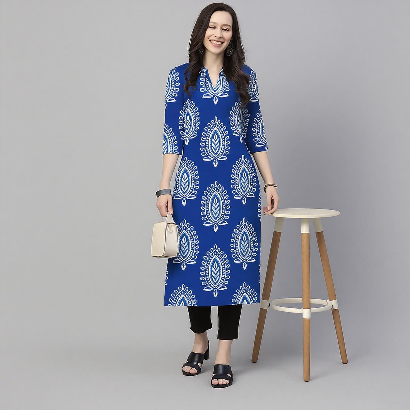 Muslim Kurt Flowers Women's Fa - Ethnic Fashion Kurtis 评论和价格