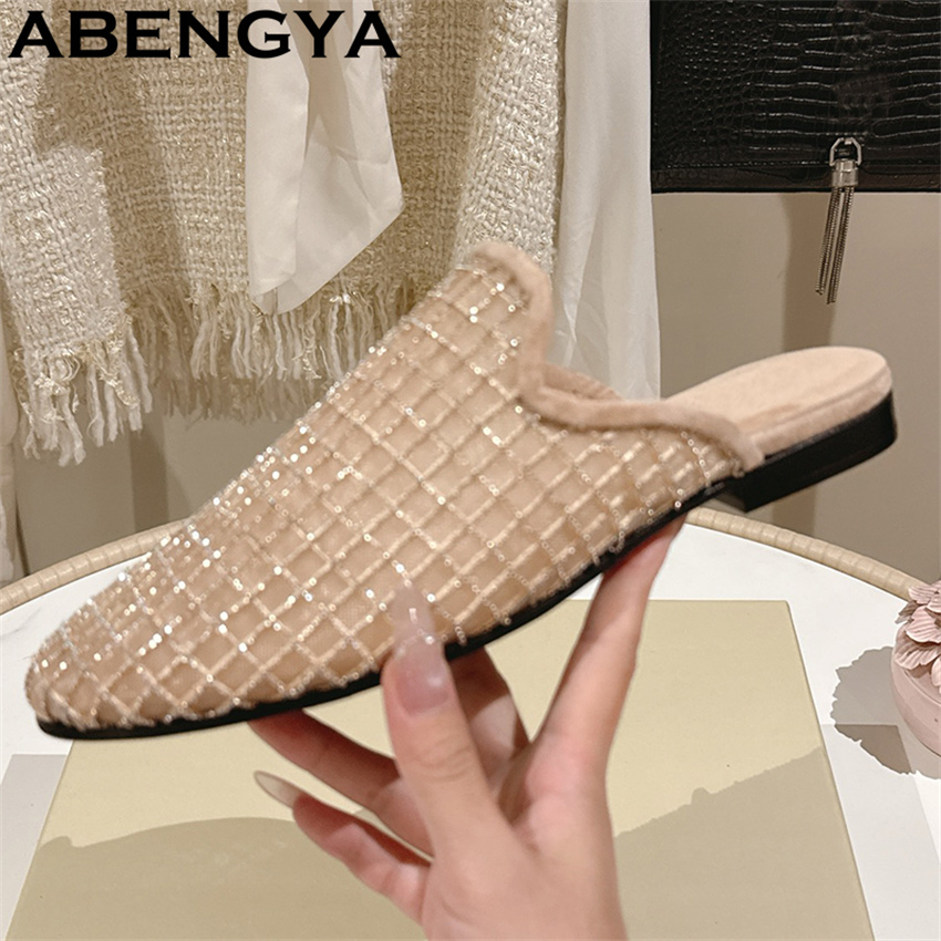 Shiny Lace Mesh Round Toe Flat - Ethnic Fashion Women 评论和价格