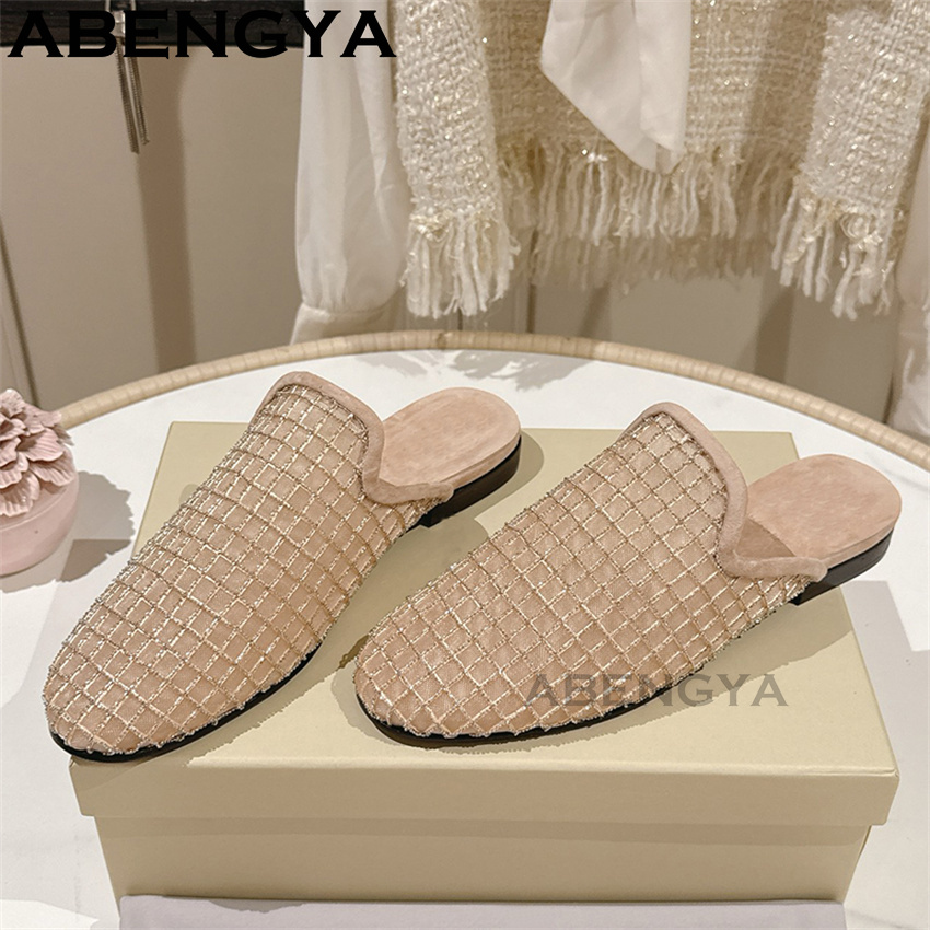 Shiny Lace Mesh Round Toe Flat - Ethnic Fashion Women 评论和价格