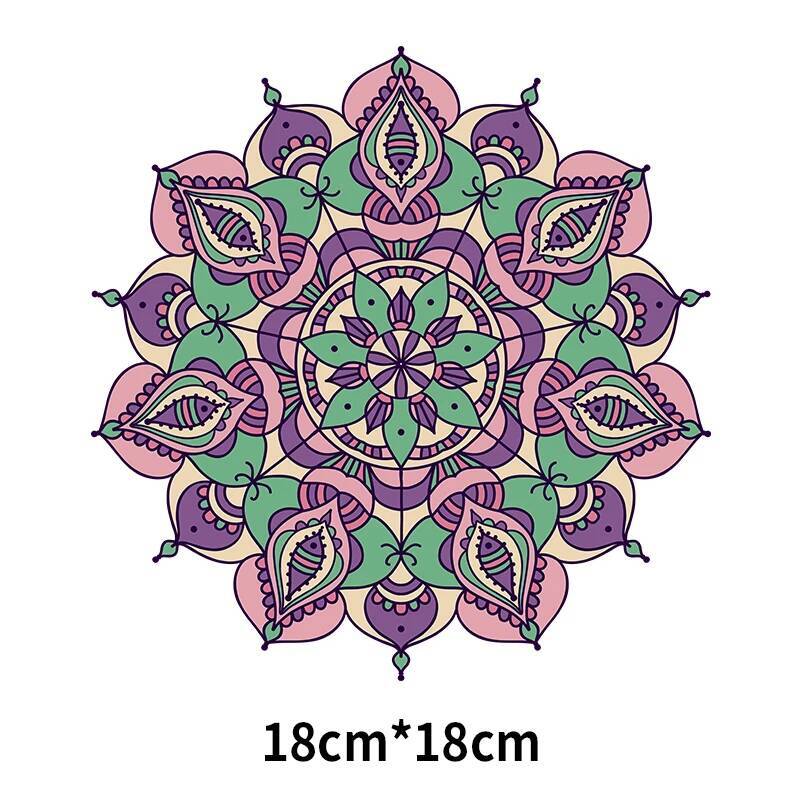 Iron On Patches Yoga Work Clot - Ethnic Fashion Logo 评论和价格