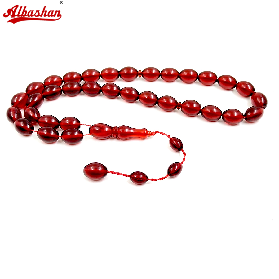 Tasbih Red resin 33 prayer bea - Ethnic Fashion Store 评论和价格