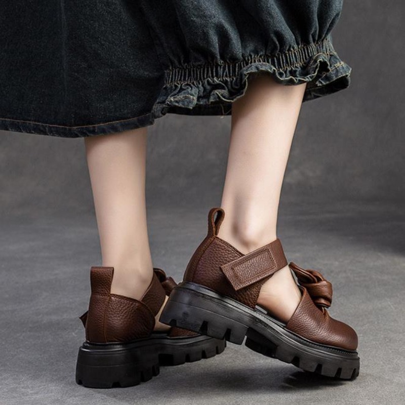 5cm Ethnic Knot Platform Wedge - Ethnic Fashion Women 评论和价格