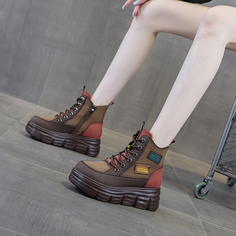 Women Platform Boots Winter Fa - Ethnic Fashion Women 评论和价格