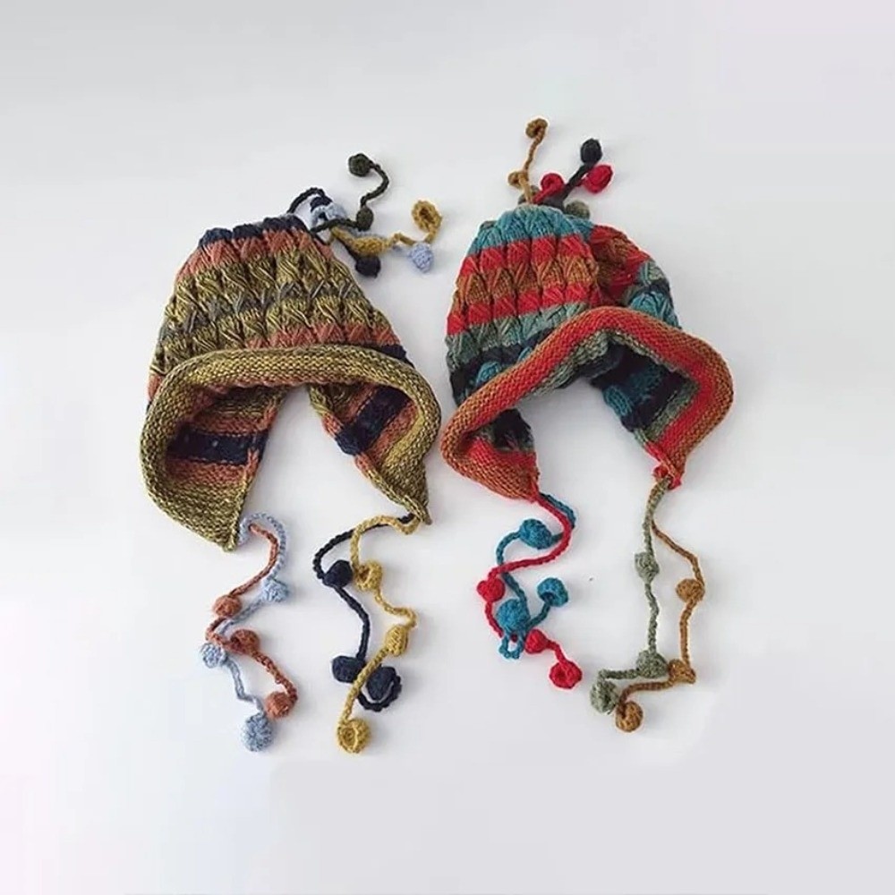 Fashion Rainbow Striped Knitte - Winter Ethnic Fashion For Women 评论和价格