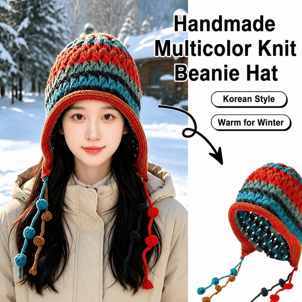 Fashion Rainbow Striped Knitte - Winter Ethnic Fashion For Women 评论和价格