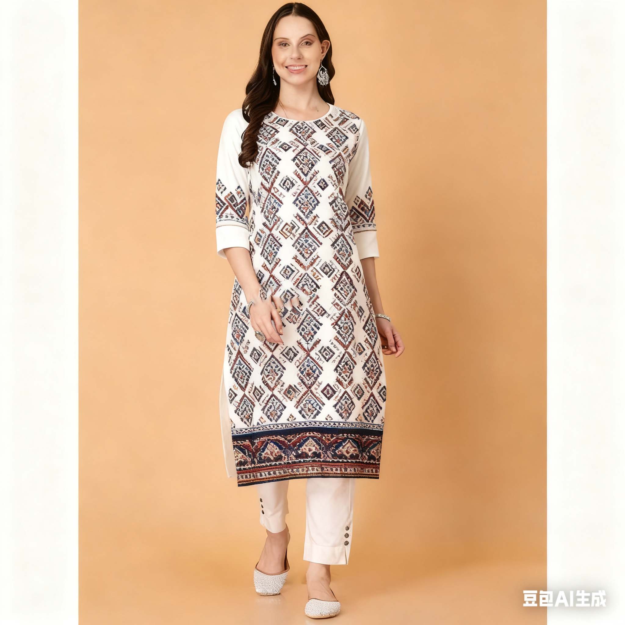 National style Kurt Women's Fa - Ethnic Fashion Kurtis 评论和价格