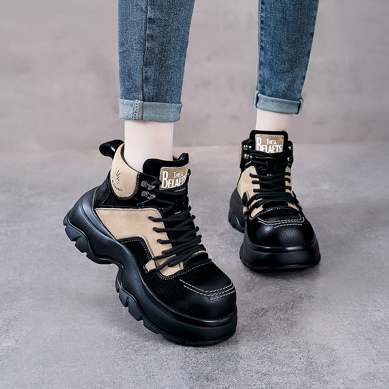 6cm Genuine Leather Wedge Fash - Ethnic Fashion Women 评论和价格